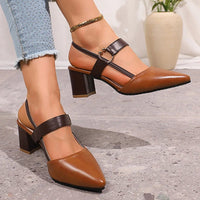 Amada Pointed Toe Heel in Sienna Brown