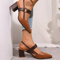 Amada Pointed Toe Heel in Sienna Brown