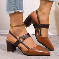 Amada Pointed Toe Heel in Sienna Brown