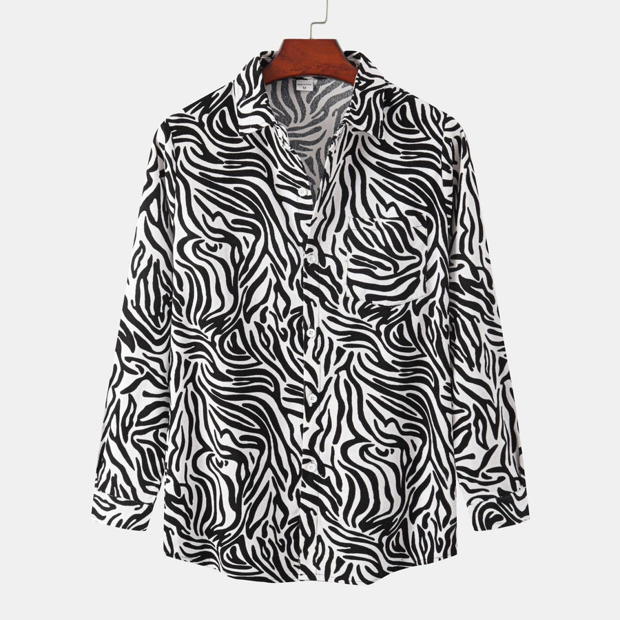 Amara Blouse with Long Sleeve in Zebra Print