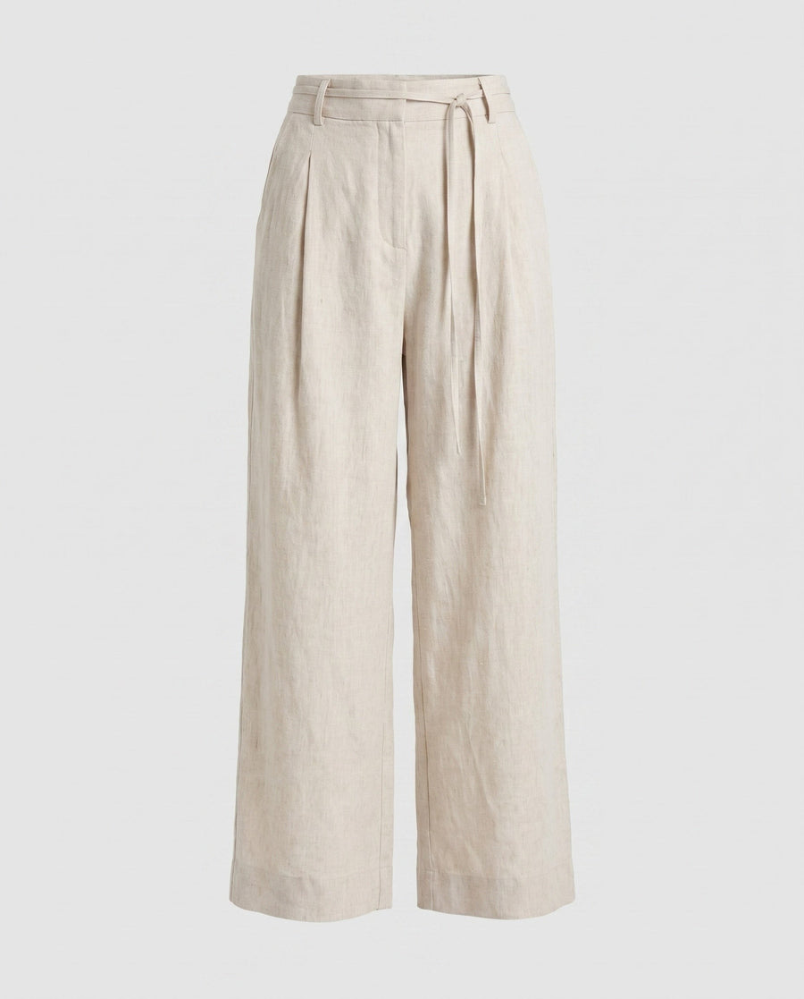 Amara Elegant Linen Trousers with Pockets in Linen
