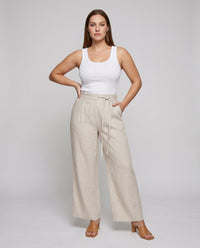 Amara Elegant Linen Trousers with Pockets