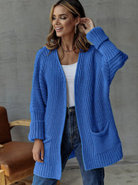 Amara Knit Cardigan with Pockets in Blue