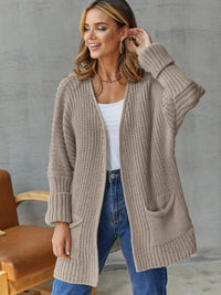 Amara Knit Cardigan with Pockets in Khaki