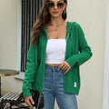 Amara Knit Cardigan with Zip Front and Hood