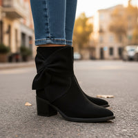 Amara Suede Ankle Boot in Charcoal
