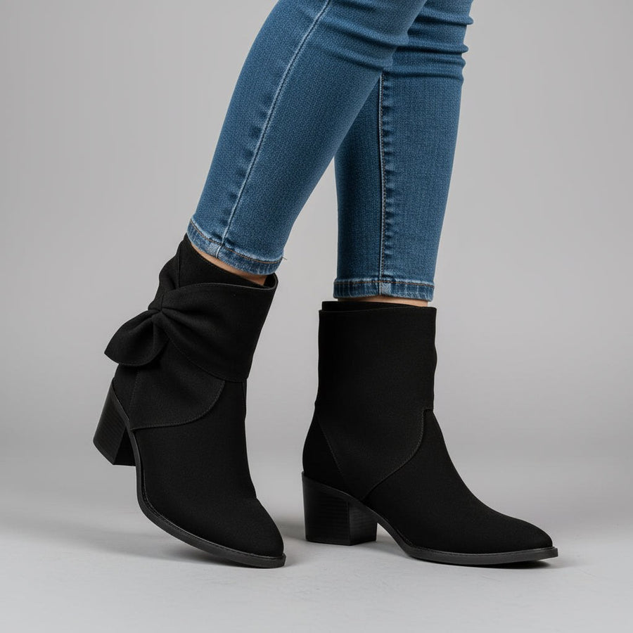 Amara Suede Ankle Boot in Charcoal