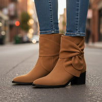 Amara Suede Ankle Boot in Sienna Brown