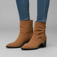 Amara Suede Ankle Boot in Sienna Brown