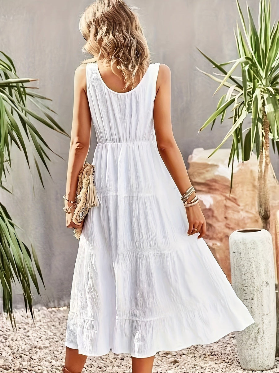 Amara™ Elegant Summer Dress in Green