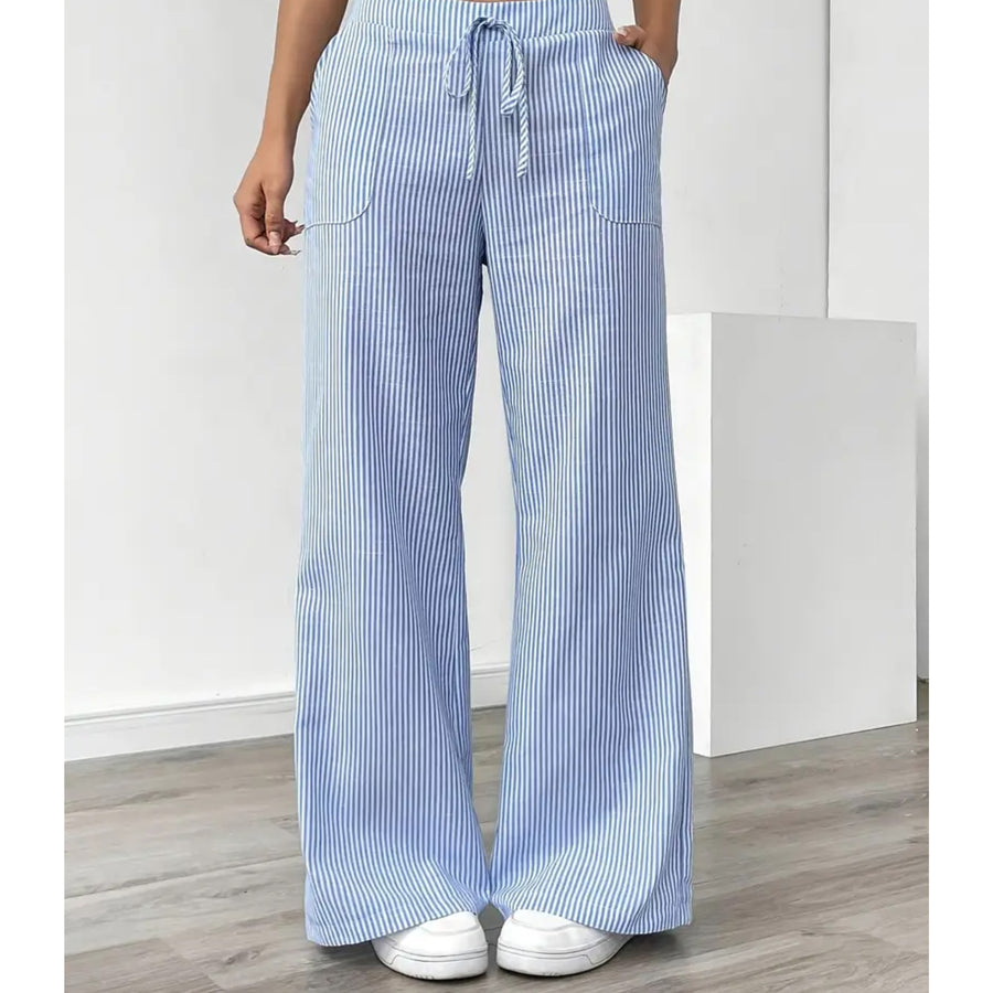 Amber™ Striped Pant With Pockets in Blue