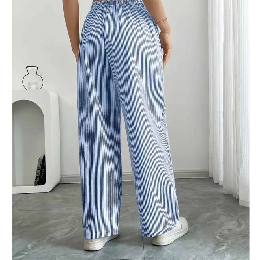 Amber™ Striped Pant With Pockets in Grey