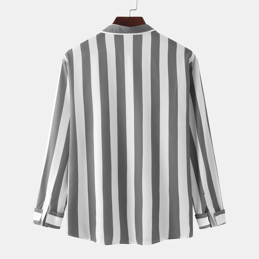 Amelie Blouse with Long Sleeve and Chest Pocket in White