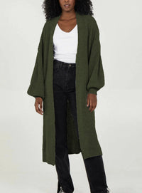 Amelie Casual Knit Cardigan with Oversized in Dark Grey