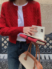 Amelie Knit Jacket in Red