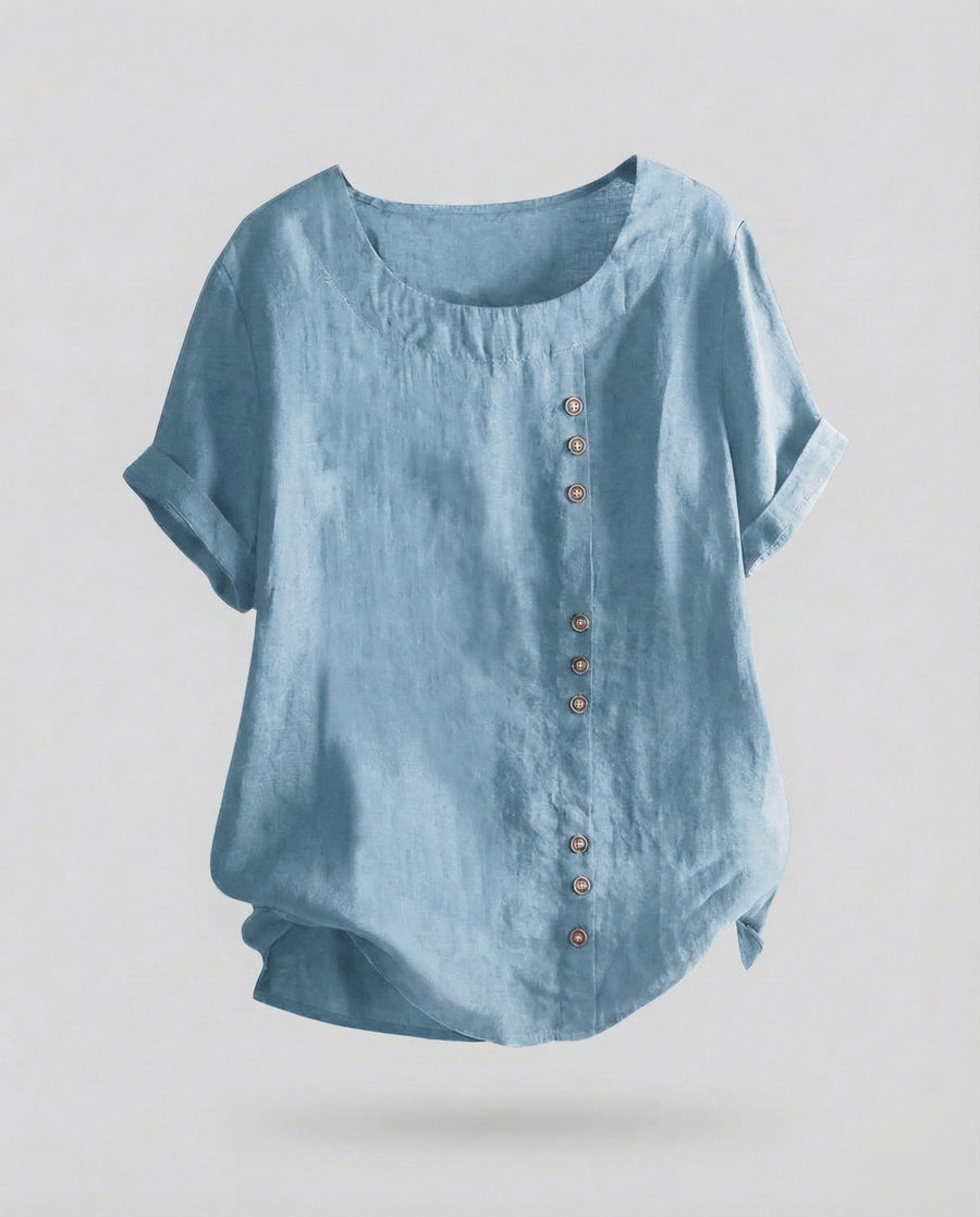 Amelie Knit Top in Light Blue