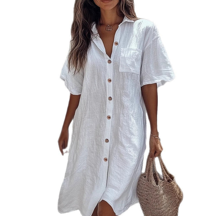 Amira Elegant Linen Maxi Dress