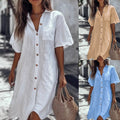 Amira Elegant Linen Maxi Dress