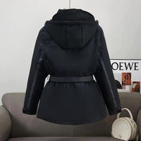 Amira Jacket with Pockets and Belted in Black
