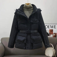 Amira Jacket with Pockets and Belted in Black
