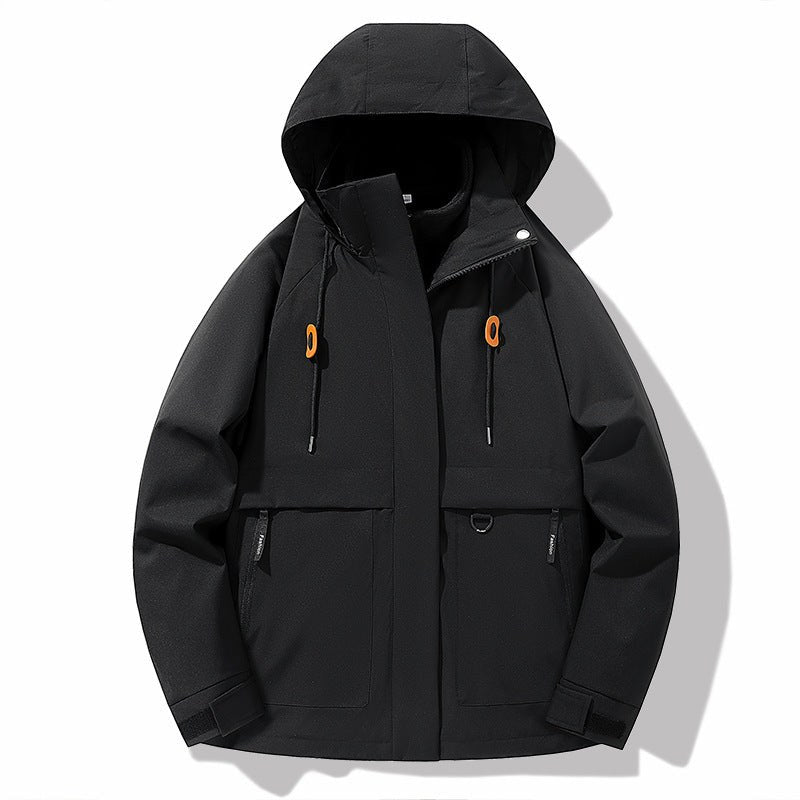 Amira Jacket with Pockets and Hood in Black