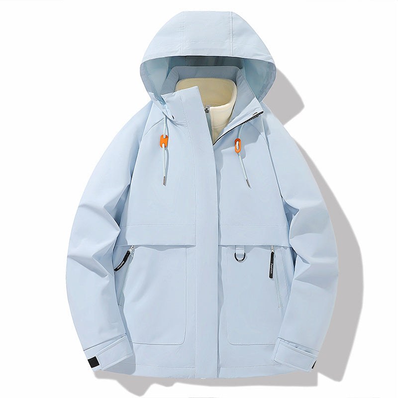 Amira Jacket with Pockets and Hood in Blue