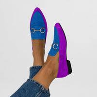 Anaïs™ Colourful Boho Moccasins in Blue