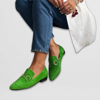 Anaïs™ Colourful Boho Moccasins in Green