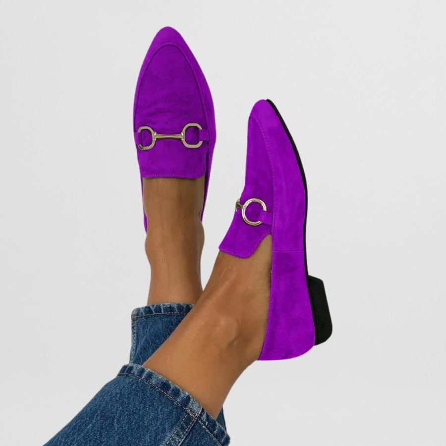 Anaïs™ Colourful Boho Moccasins in Purple
