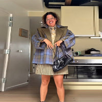 Anaya Blazer with Checked in -