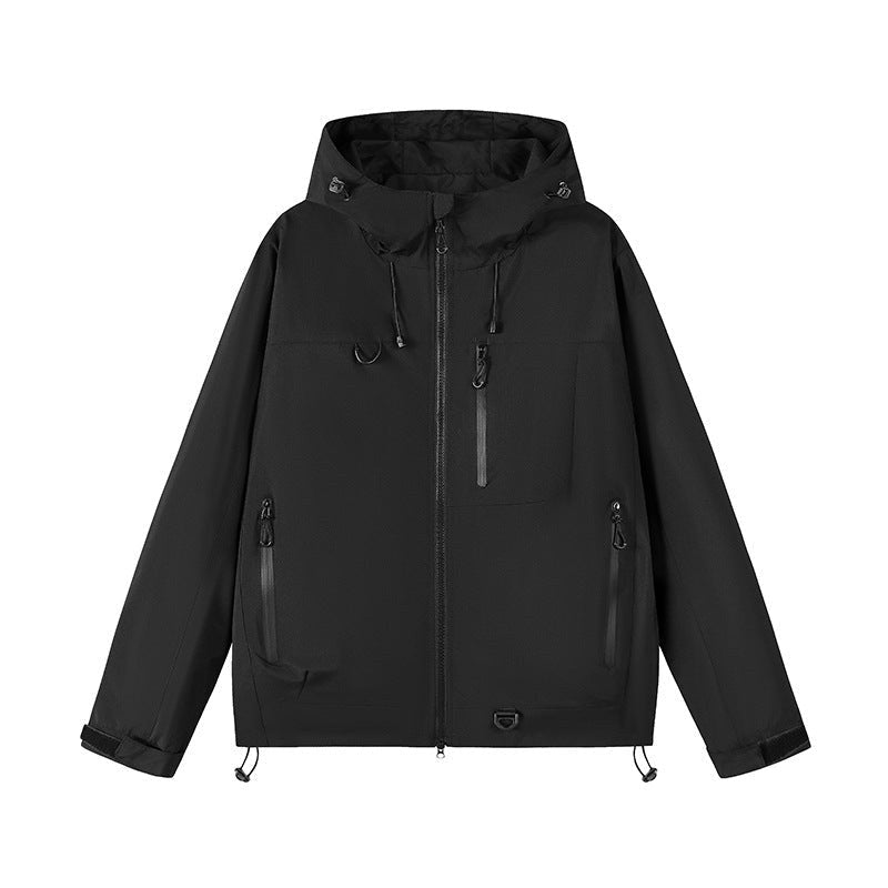 Anaya Breathable Jacket with Hood in Black