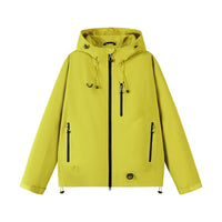 Anaya Breathable Jacket with Hood in Bright Yellow