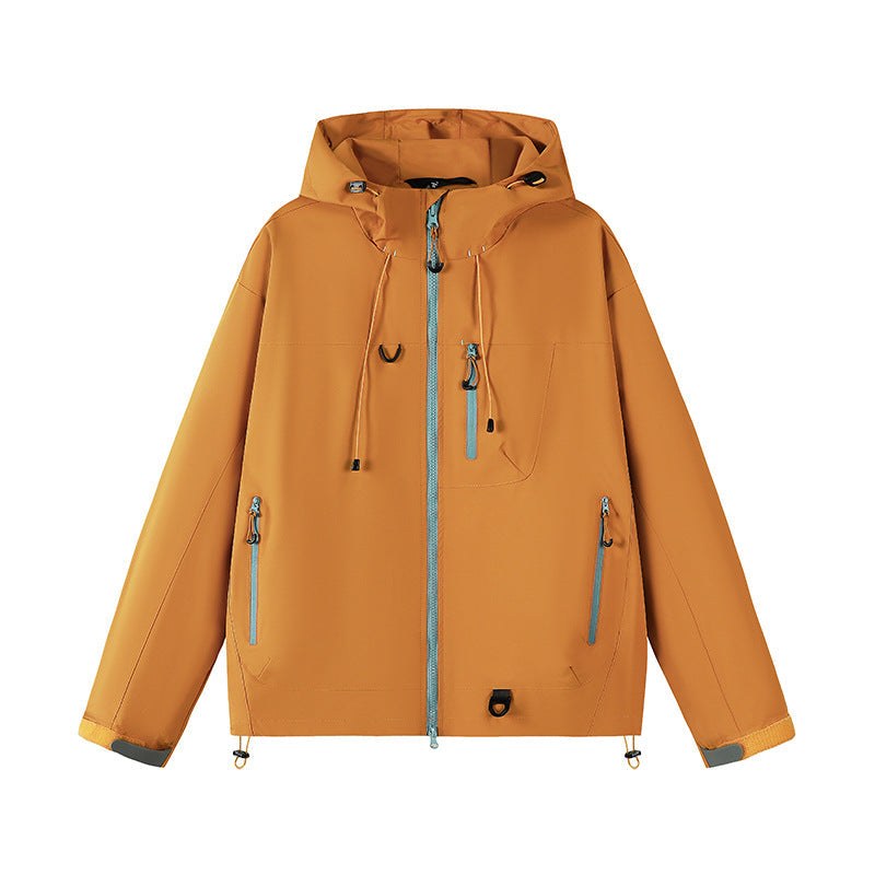 Anaya Breathable Jacket with Hood in Orange