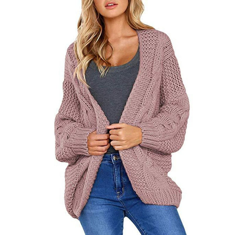 Anaya Casual Knit Cardigan in Blush