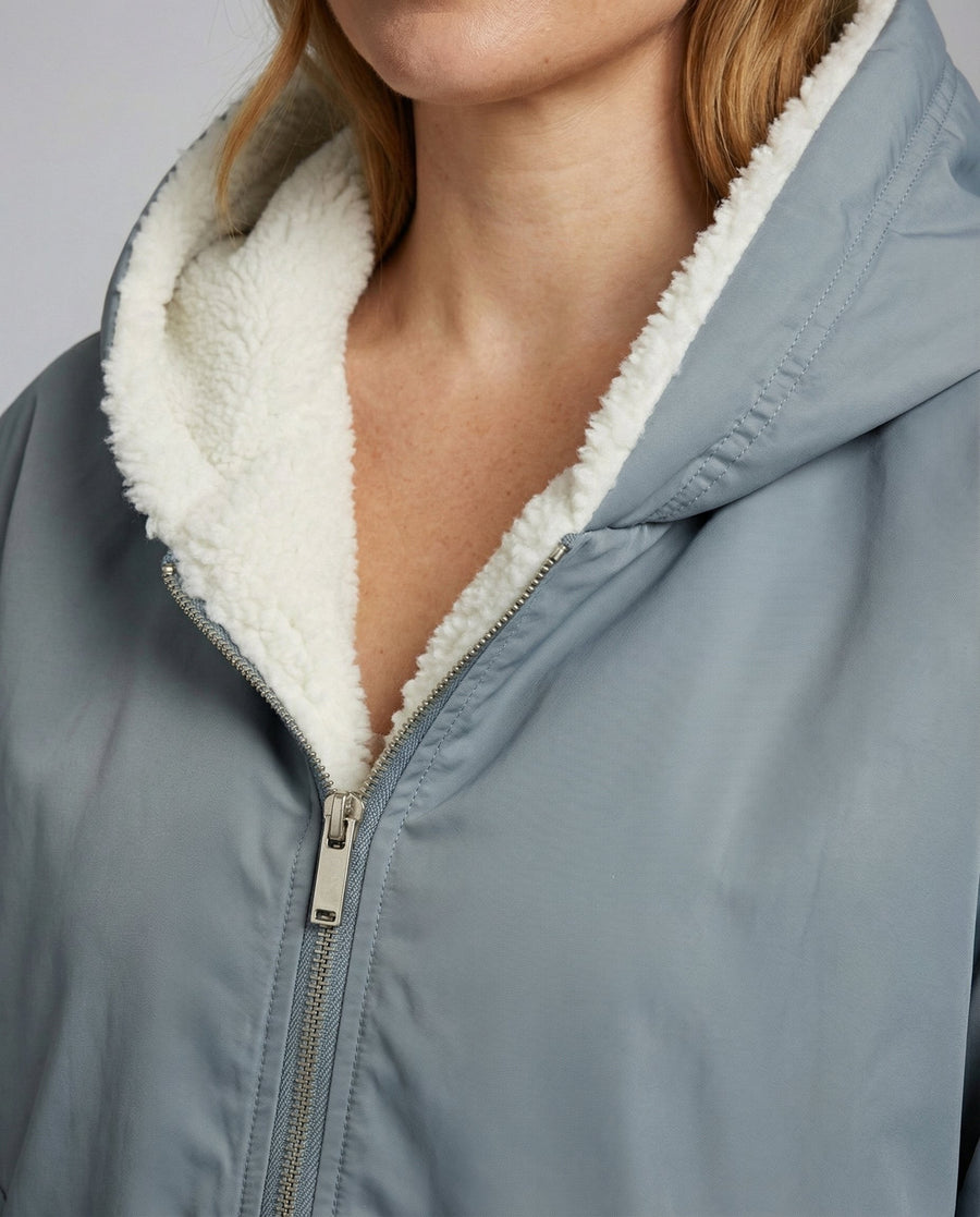Anaya Jacket with Oversized in Grey