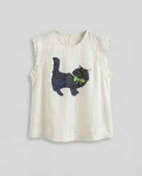 Anaya Linen Blend Top in White