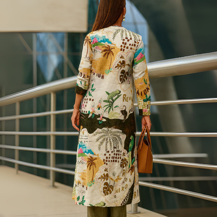 Andrea™ Stylish set for summer in Cream/Green