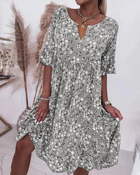 Angelica Cozy Shift Dress in Grey