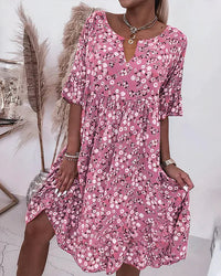 Angelica Cozy Shift Dress in Pink