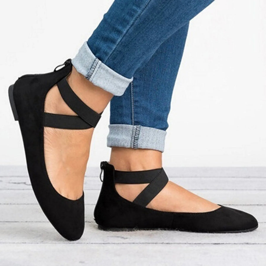 Verena | Women's Comfortable Ankle Strap Flats