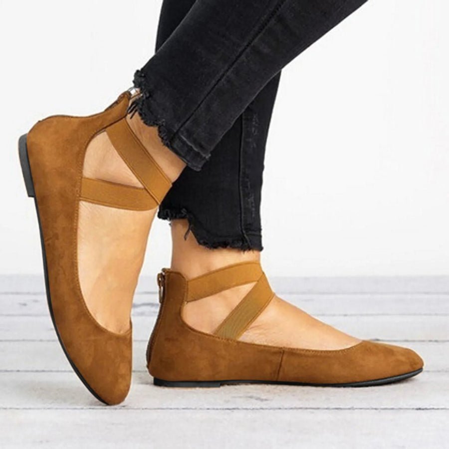 Verena | Women's Comfortable Ankle Strap Flats