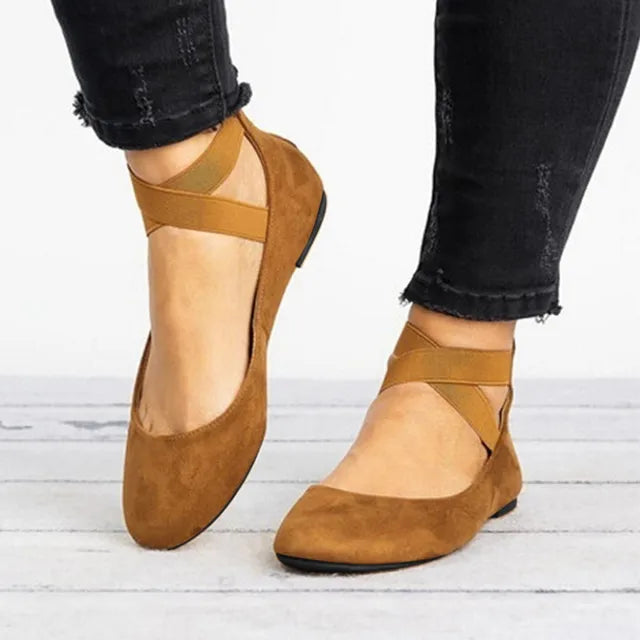 Verena | Women's Comfortable Ankle Strap Flats