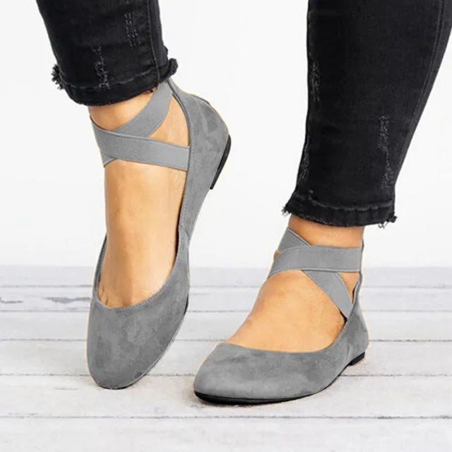 Verena | Women's Comfortable Ankle Strap Flats