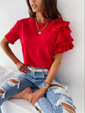 Anna™ Chic Top with Bold Ruffle Sleeves