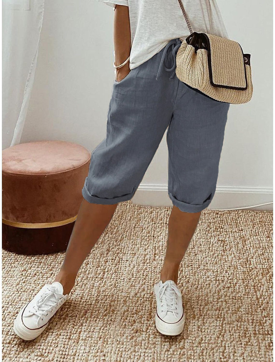 Anne™ Relaxed Capri Pants in Gray