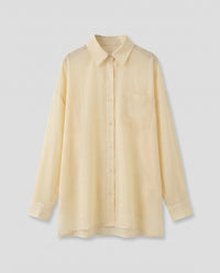 Annika Casual Linen Blouse in Apricot