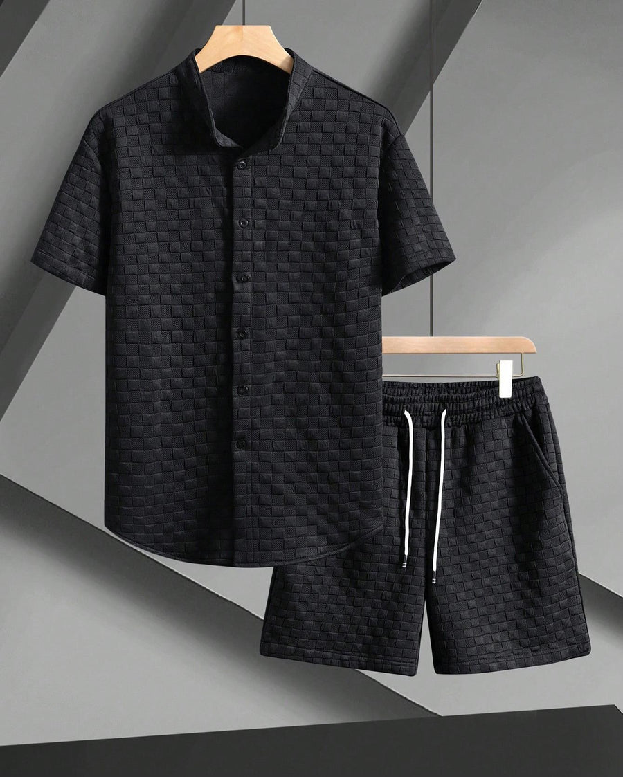 Annika Casual Shirt with Short Sleeve in Black
