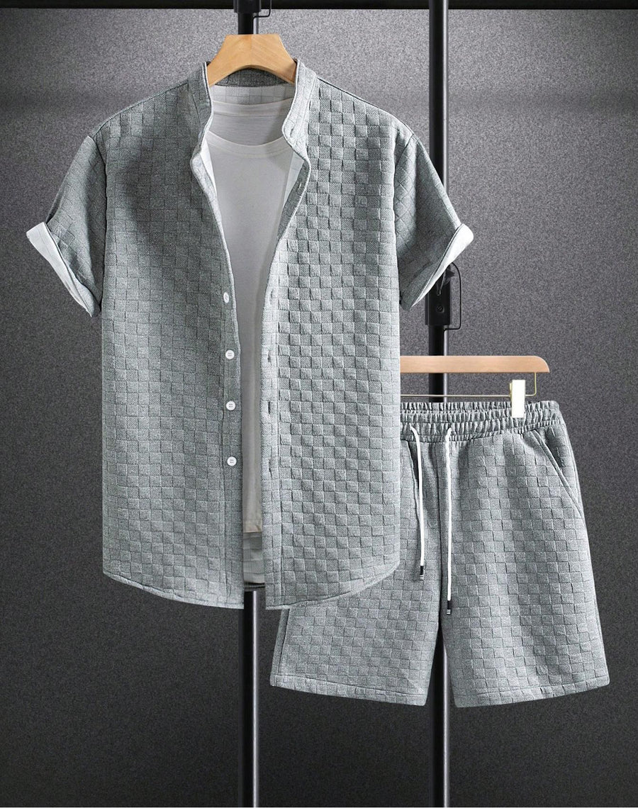 Annika Casual Shirt with Short Sleeve in Grey