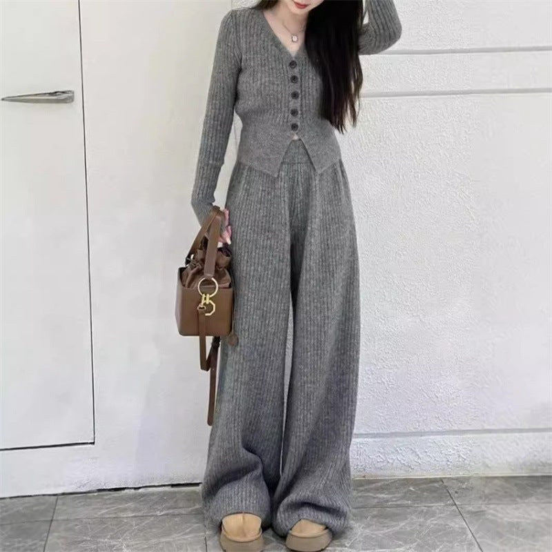 Annika Elegant Knit Jumpsuit with Wide Leg