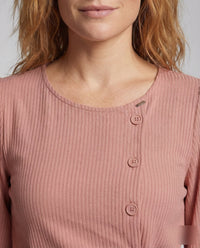 Annika Linen Blend Blouse with Button Front